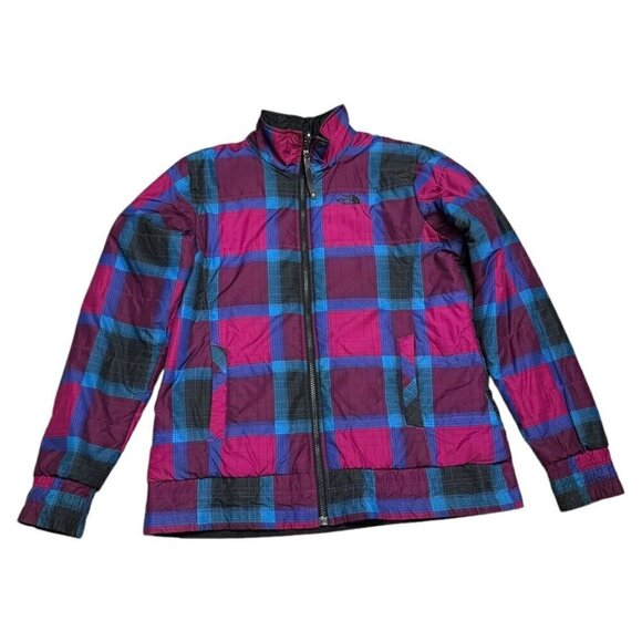 The North Face REVERSIBLE Plaid Insulated Windbreaker Spring Fall Light Jacket M - Picture 1 of 10
